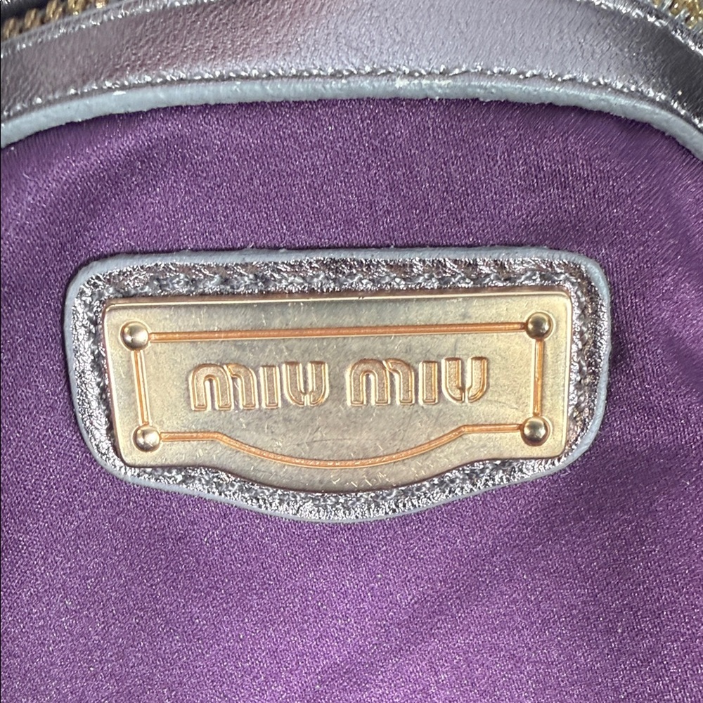 Miu Miu Metallic Silver Satchel - Picture 9 of 10